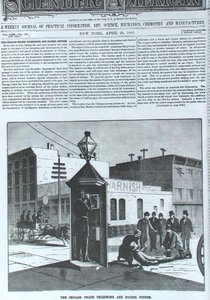 Le système de téléphone et de patrouille de la police de Chicago, du Scientific American, 23 avril 1881 - American School